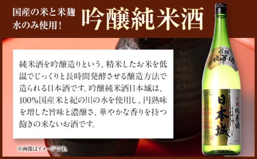 日本酒 日本城 吟醸純米酒 と 特別本醸造 2種 1.8L 酒のねごろっく 《30日以内に出荷予定(土日祝除く)》和歌山県 岩出市 日本酒 純米吟醸酒  特別本醸造酒 お酒 サケ さけ 送料無料
