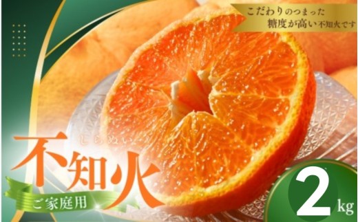 不知火  ご家庭用 2kg 【M～4Lのサイズおまかせ】【2026年4月上旬から5月中旬頃に順次発送】/しらぬい 不知火 デコポン 柑橘 和歌山 産地直送 送料無料 みかん【agy010-c-2】
