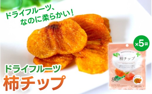 ドライフルーツ5袋セット 柿のみ ※１ケ月以内に順次発送 / 和歌山県 紀美野町 フルーツ 果物 スイーツ おつまみ 全国配送 手土産 ギフト プレゼント お土産 ジューシー 【kmf017】