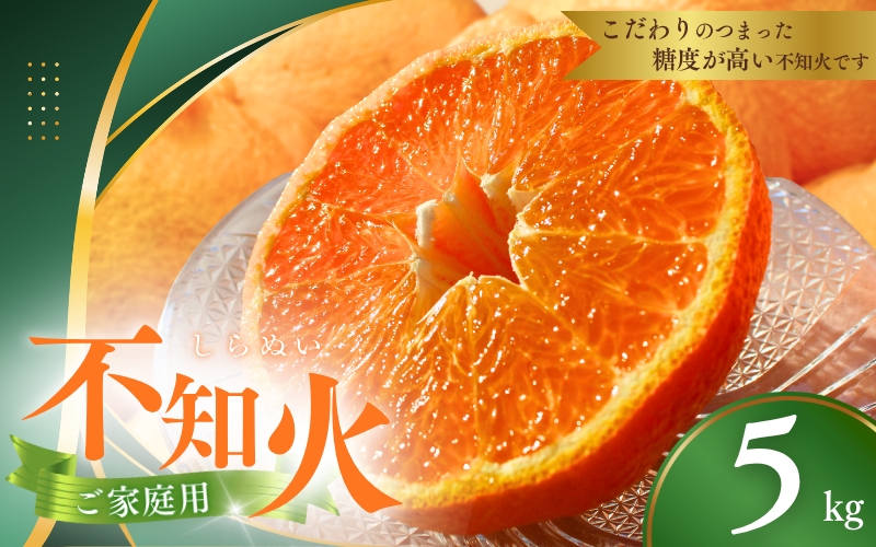 【先行予約】ご家庭用 不知火 5kg※箱込み【M～4Lのサイズおまかせ】【2026年1月下旬から2026年4月上旬頃に順次発送】＜味好農園＞/不知火 デコポン 蜜柑 みかん 柑橘 果物 フルーツ 【agy010F】