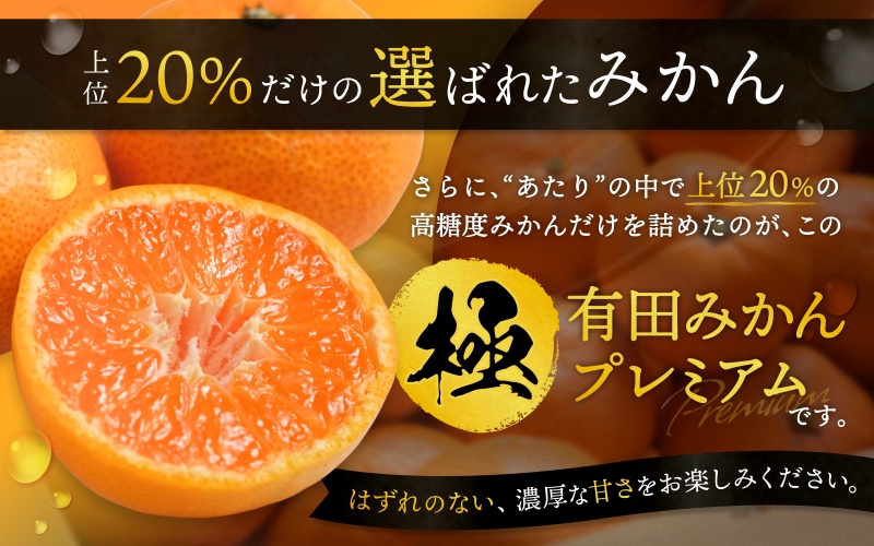 《極》 有田みかん 「プレミアム」 約5kg【選りすぐりの上位20％をお届け！】2S～Lサイズ 有機質肥料100% ※2025年11月下旬～2026年1月上旬頃順次発送 ※北海道・沖縄・離島への配送不可 / ミカン 蜜柑 柑橘 フルーツ くだもの 果物 温州 有田 甘い 高級 贈答品 贈り物 新鮮 【nuk155G】