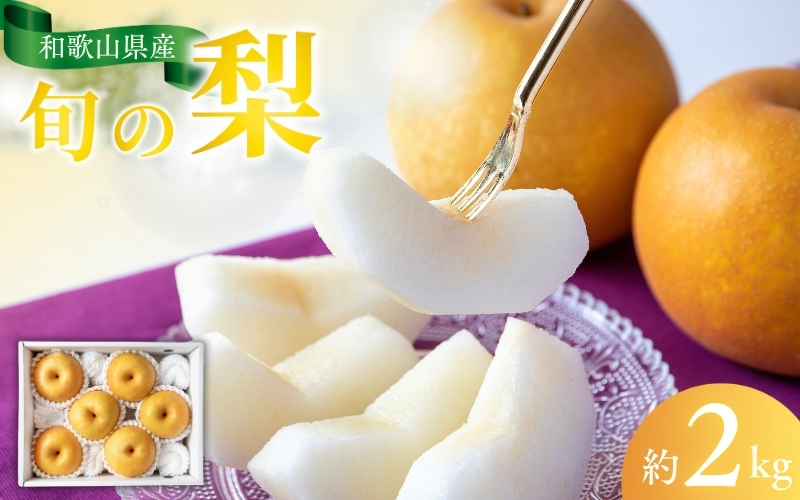 【先行予約受付】和歌山県産の美味しい 梨 約2kg （6～8玉入り） / なし 果物 フルーツ 和歌山県 ※8月中旬～9月中旬頃順次発送 ※離島への配送不可 【mat503-r-2】