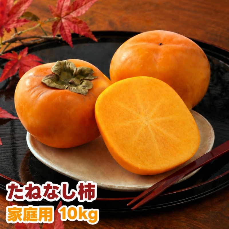 たねなし柿 10kg 家庭用 / 柿 刀根早生 平核無柿 富有柿 ※2026年9月下旬から11月上旬に順次発送 ※北海道・沖縄・離島への配送不可  【ikd504-c-10】