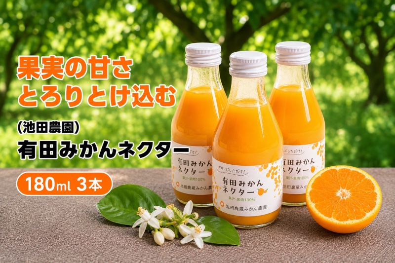 みかん ネクター 100％ ジュース / 有田みかん 果汁 無添加 柑橘 和歌山 5000円 180ml ※北海道・沖縄・離島への配送不可 //drink【ikd100-to180-3A】