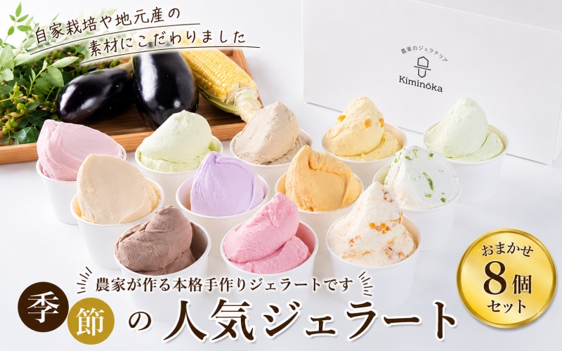 ジェラート セット 8個 12月発送 16000円 / キミノ―カ アイス クリーム スイーツ 野菜 果物【kmk105-dec-8】