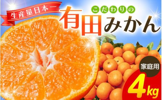 【2024年11月発送予約分】＼光センサー選別／ 【農家直送】【家庭用】こだわりの有田みかん約4kg＋250g(傷み補償分) 先行予約 有機質肥料100% サイズ混合 【11月発送】みかん ミカン 有田みかん 温州みかん 柑橘 有田 和歌山 ※北海道・沖縄・離島配送不可/みかん ミカン 有田みかん 温州みかん 柑橘 有田 和歌山 産地直送【nuk148-1A】