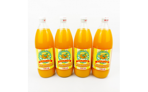 【和歌山県有田産】100%温州みかんジュース (970ml×4本セット)/ジュース みかん  【tss004A】