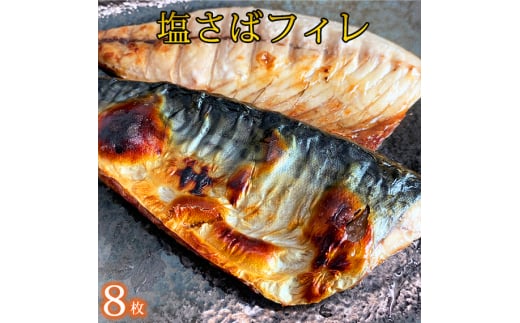  塩さばフィレ 8枚入（真空パック入）/さば サバ 鯖 フィレ 切り身 切身 魚 海鮮 焼き魚 おかず 【uot404】