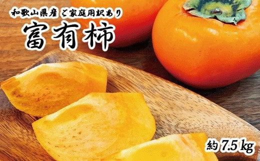  【ご家庭用わけあり】和歌山秋の味覚　富有柿　約7.5? ※2024年11月上旬頃?2024年11月下旬頃に発送（お届け日指定不可） / 果物 フルーツ 柿 旬 人気 先行予約 訳あり 【uot719】