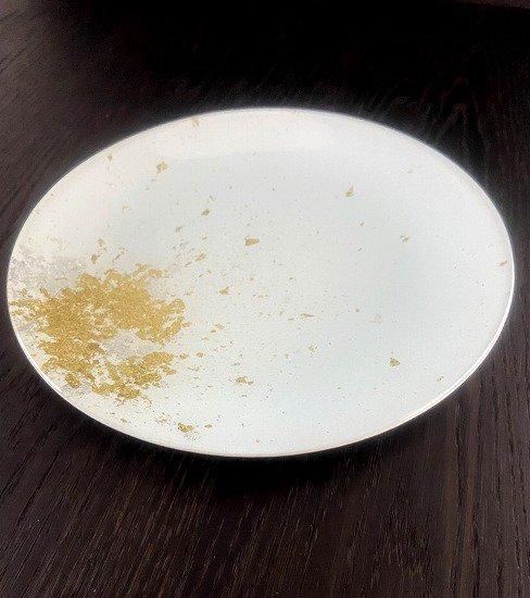 フラットプレート(D) 古代塗り金箔純白［NF215］