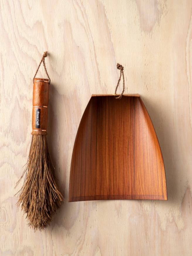 国産シダ手箒 柿渋はりみチリトリセット［FM6］