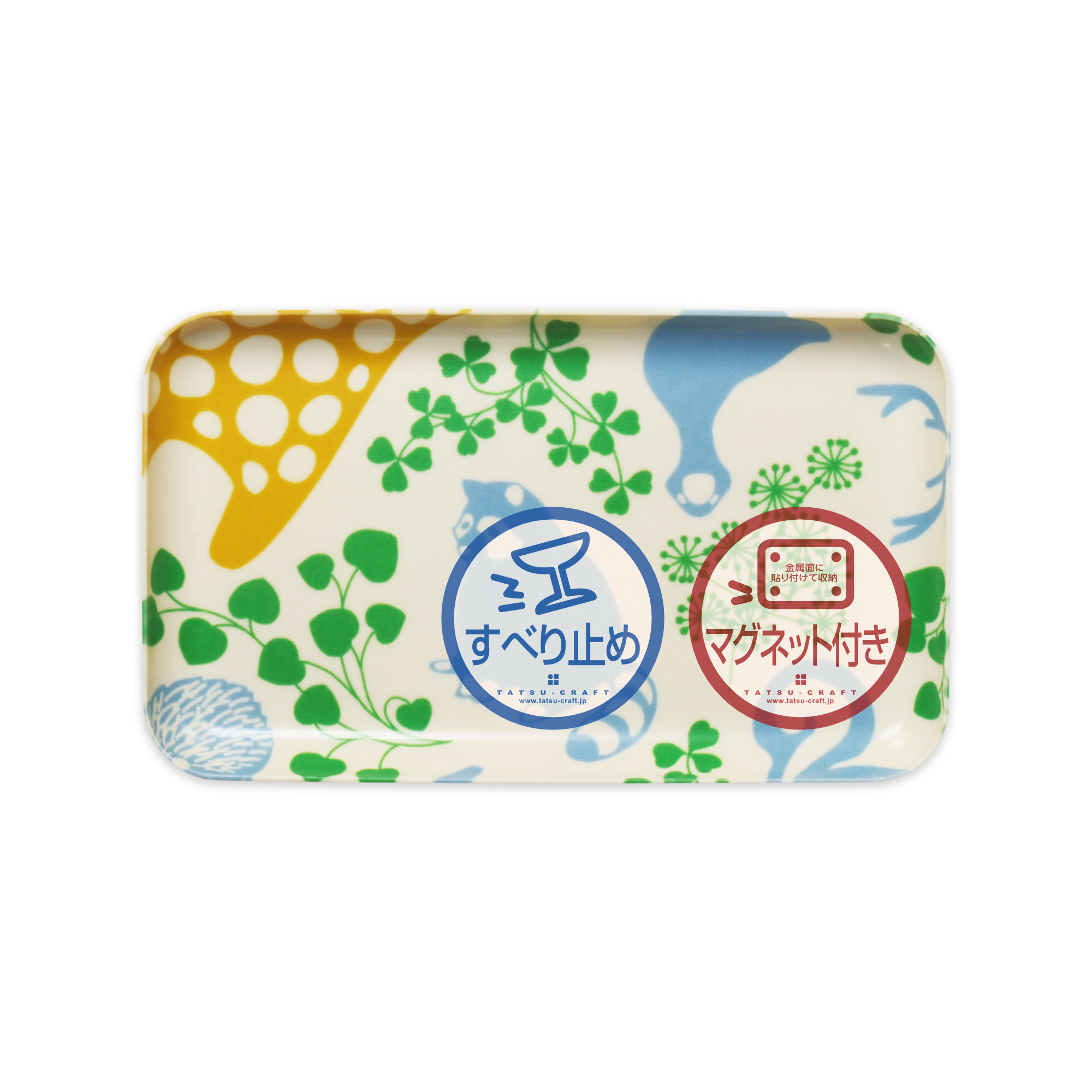 TATSU-CRAFT マグネットトレー SS 21.5cm どうぶつ すべり止め付き ［Tk1054］