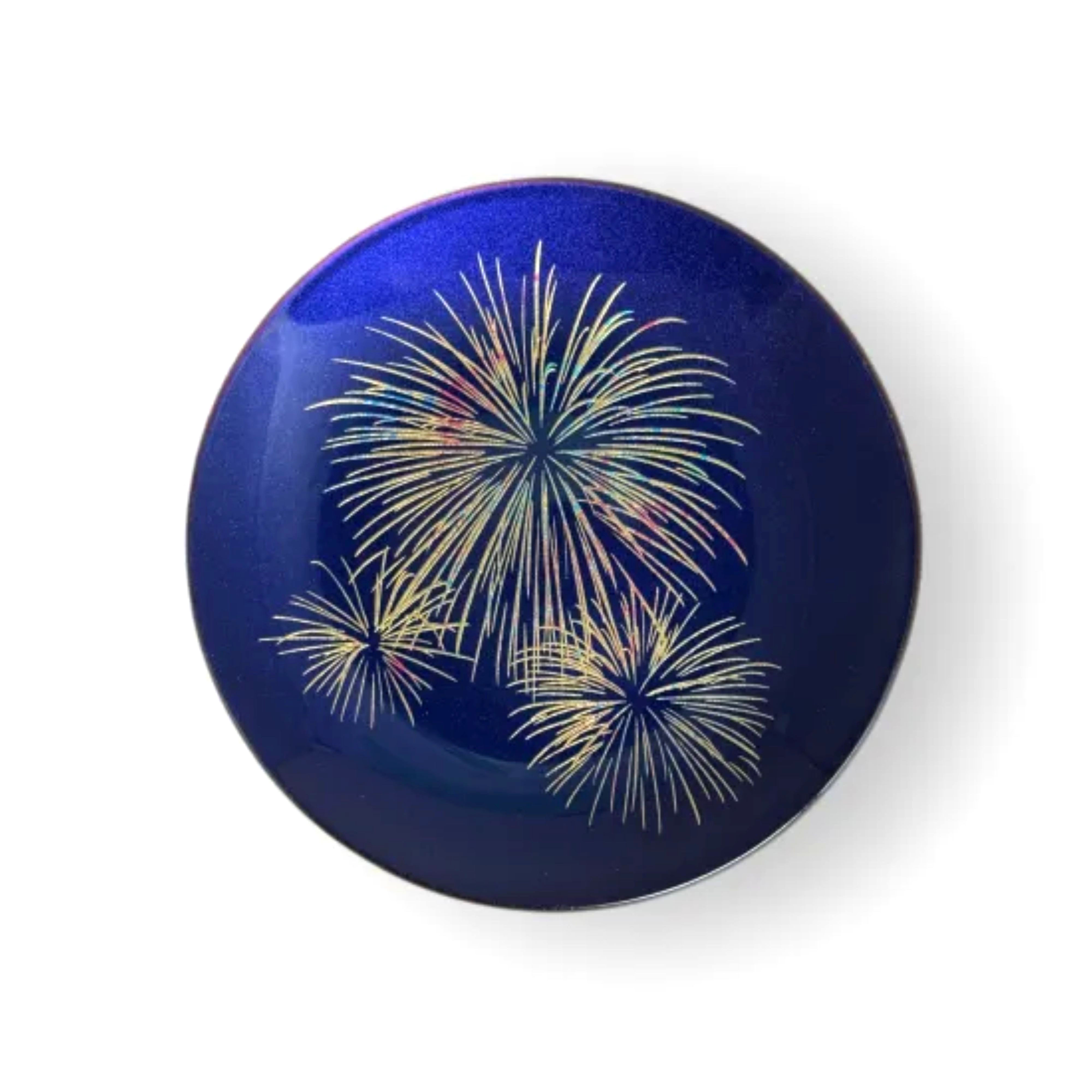 丸小皿 花火 マジョブルー ［NF275］