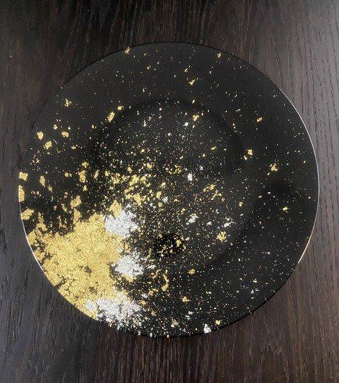 フラットプレート(D) 古代塗り金箔漆黒［NF213］