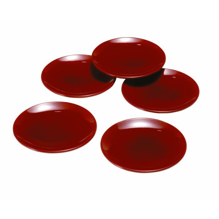 4.5寸 銘々皿 総春慶塗 (5枚組)［YG118］