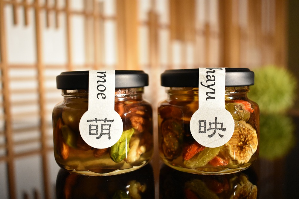 ナッツ・ドライフルーツの蜂蜜漬 峠プレミアム小瓶2種セット【萌(MOE)】【映(HAYU)】 【SW7】