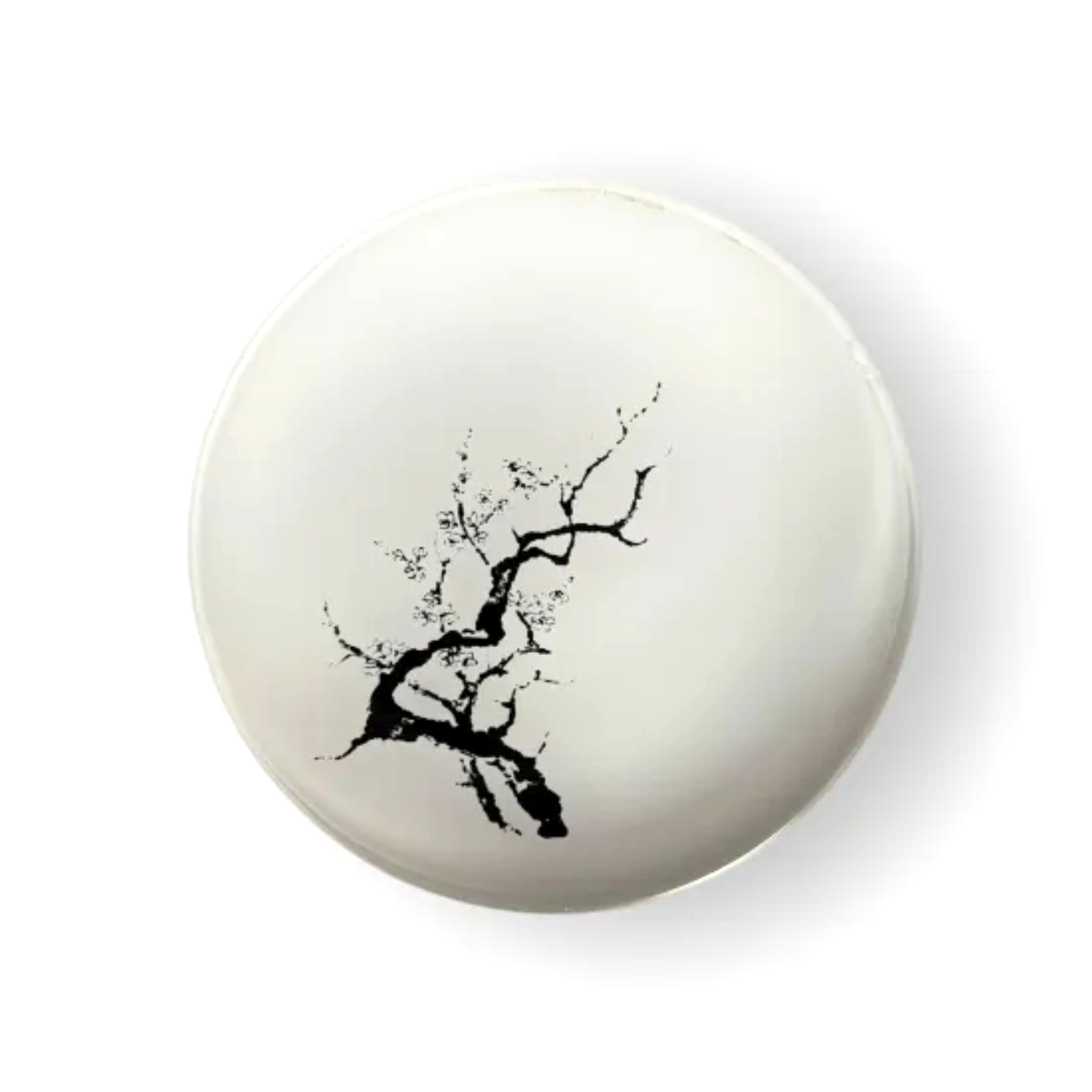 丸小皿  桜 純白（墨桜） ［NF274］