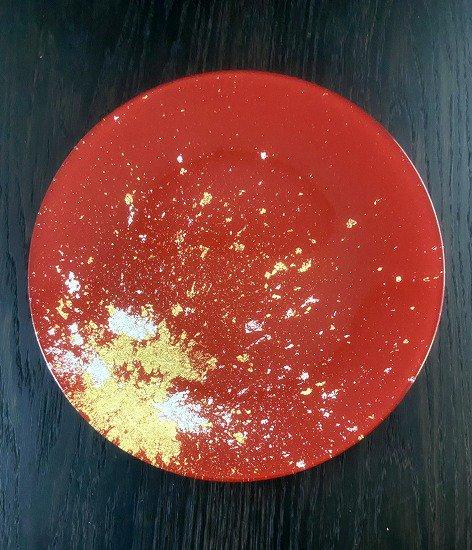 フラットプレート(D) 古代塗り金箔本朱［NF212］