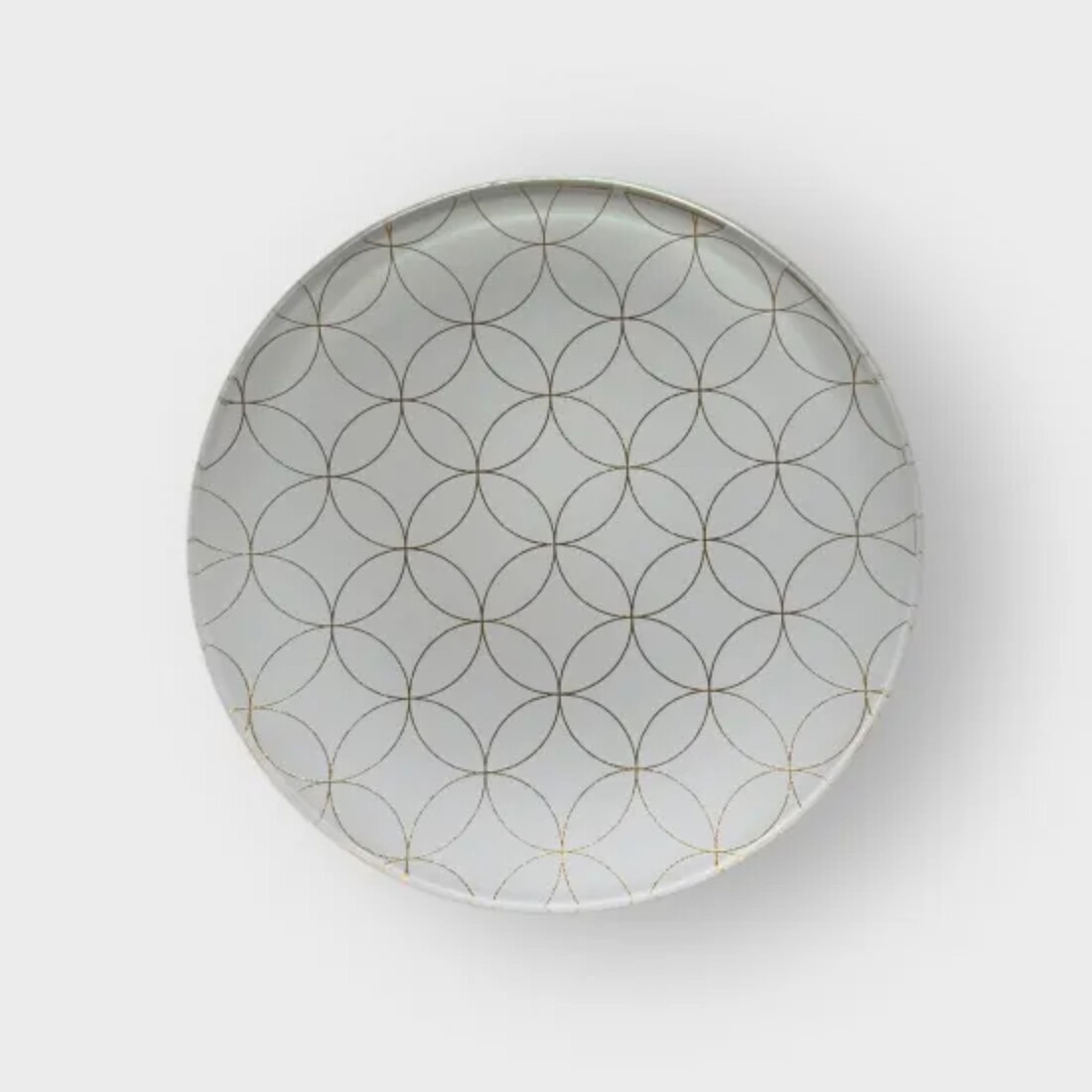 丸小皿 金七宝つなぎ 純白 ［NF152］