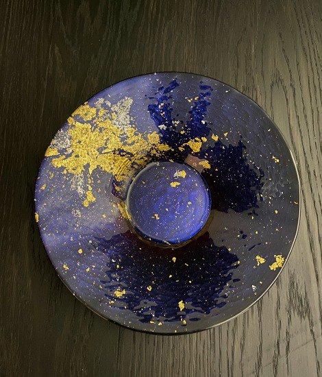 サラダボウル300　マジョ金箔ブルー ［NF198］