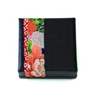 柿渋塗 四つ目箱 針箱サイズ 黒布付【TN87】