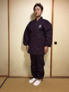 作務衣（冬用）【紫・Sサイズ】