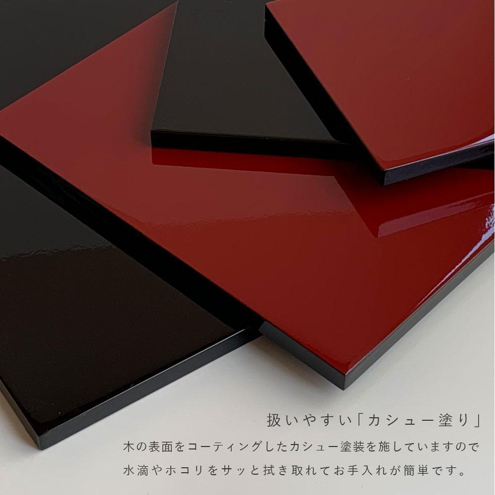 正角板 花台 敷板 黒/朱 6号(18cm)【YG348】