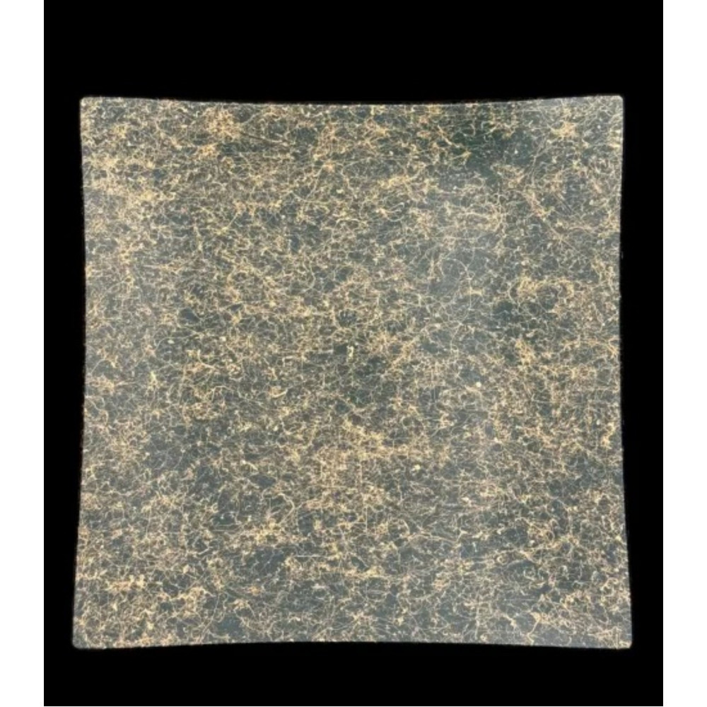 波スクエアプレート S 乱糸（マット仕上げ）草色［NF83］