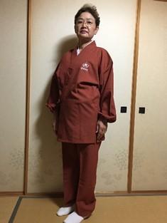 作務衣（春・夏・秋用）【レンガ・Sサイズ】