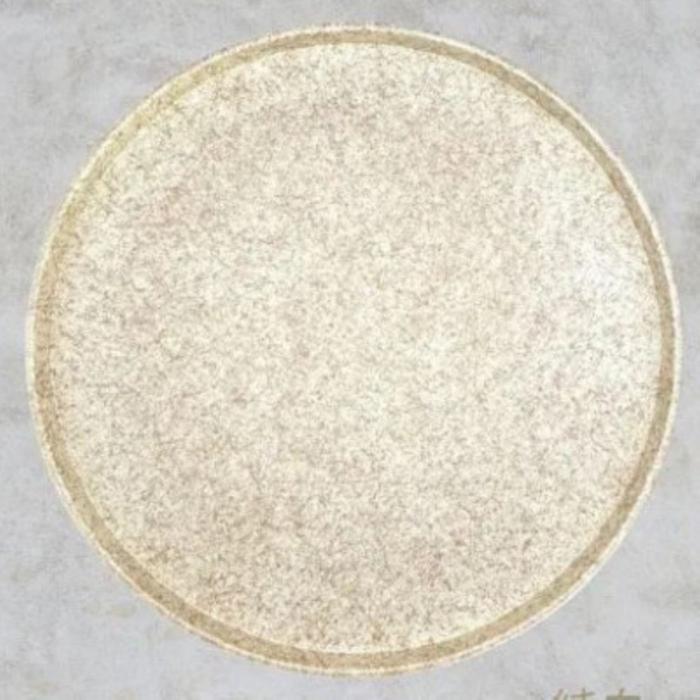 木製 丸トレイ 乱糸（マット仕上げ）純白［NF66］