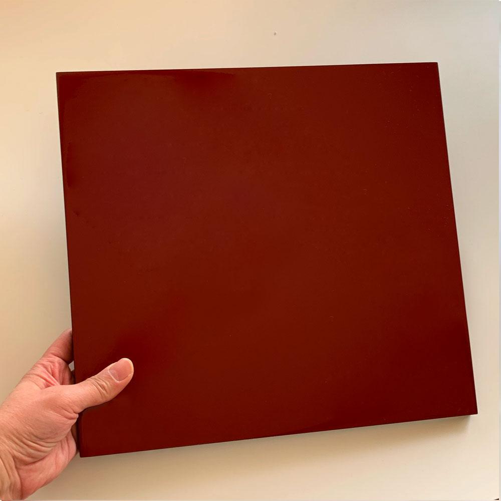 木製 敷板 花台 正角板 黒/朱 10号(30cm)【YG350】