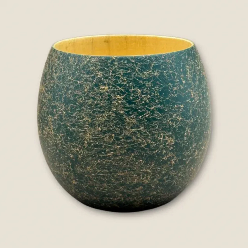 木製 エッグカップ 乱糸マット仕上げ 草色［NF120］