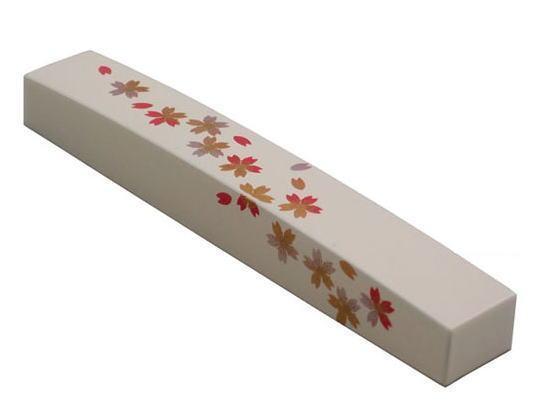 紀州漆器 文鎮 ペーパーウェイト 長型 白 桜【YG148】