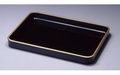 木製 漆塗 賞状盆 金縁付（尺八 約54.8cm）天然木 天然うるし 手塗［YS33］