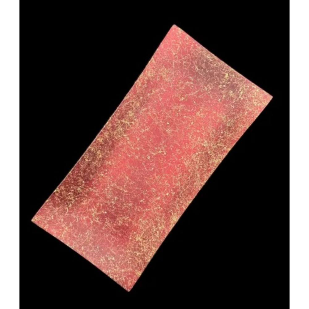 波レクタングルプレート  乱糸（マット仕上げ）赤溜［NF102］