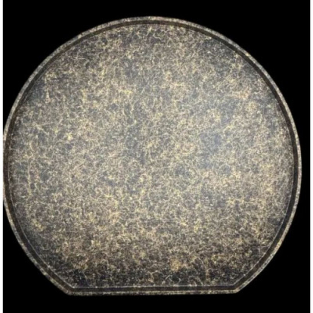 木製 半月トレイ 乱糸（マット仕上げ）漆黒［NF73］