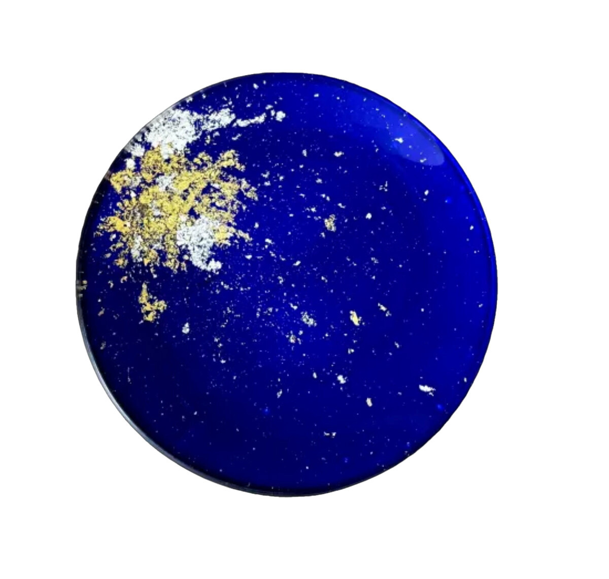丸小皿 古代（金箔）瑠璃色［NF174］