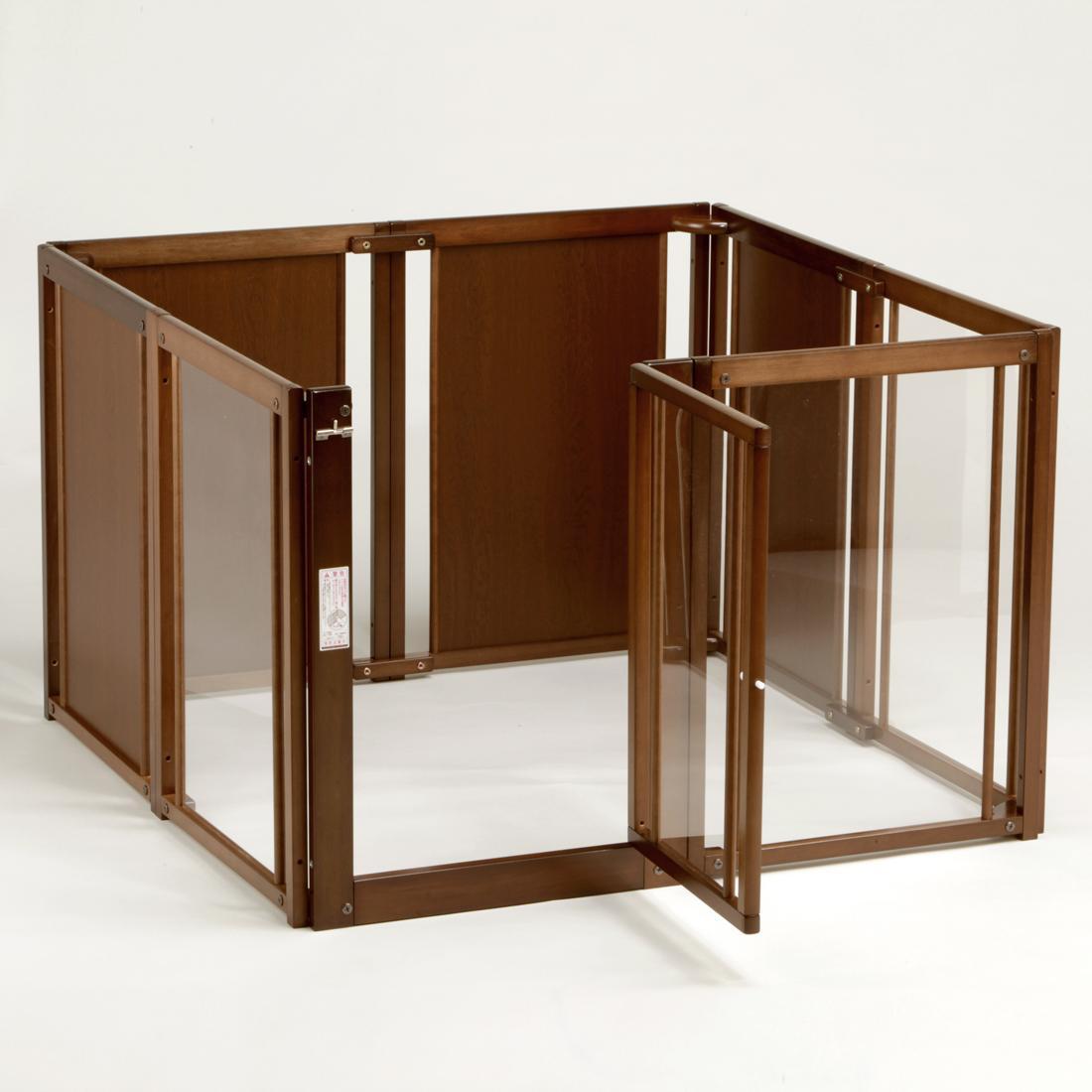 ペット用木製サークル『ペットサークル F 80 XL アクリル（ブラウン色）』【KR11】