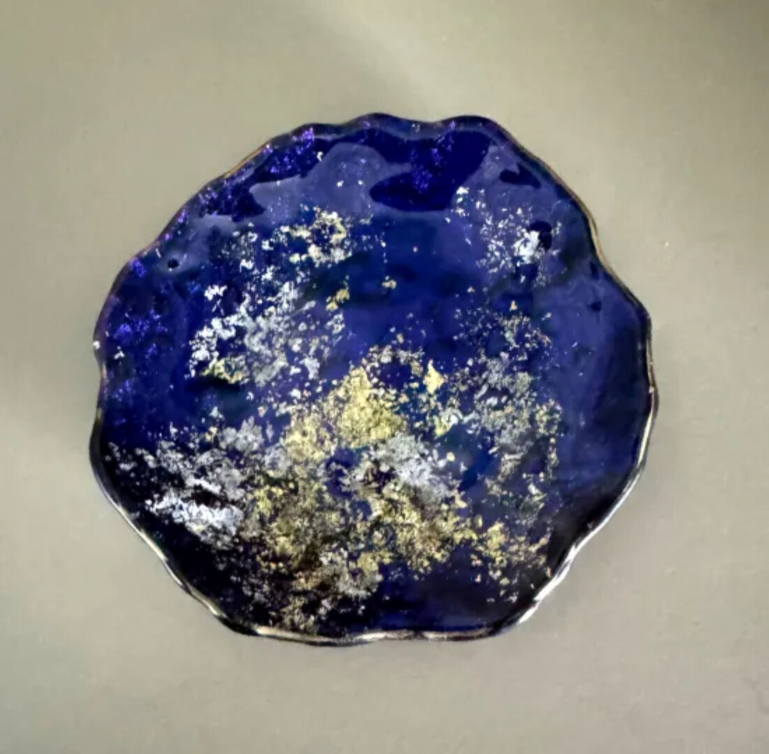 豆皿 口金ロック マジョブルー ［NF166］