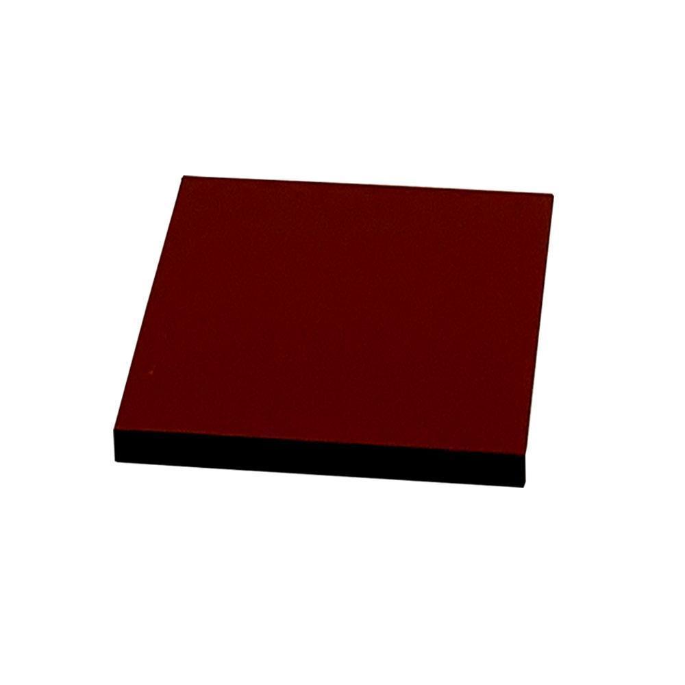 正角板 花台 敷板 黒/朱 6号(18cm)【YG348】