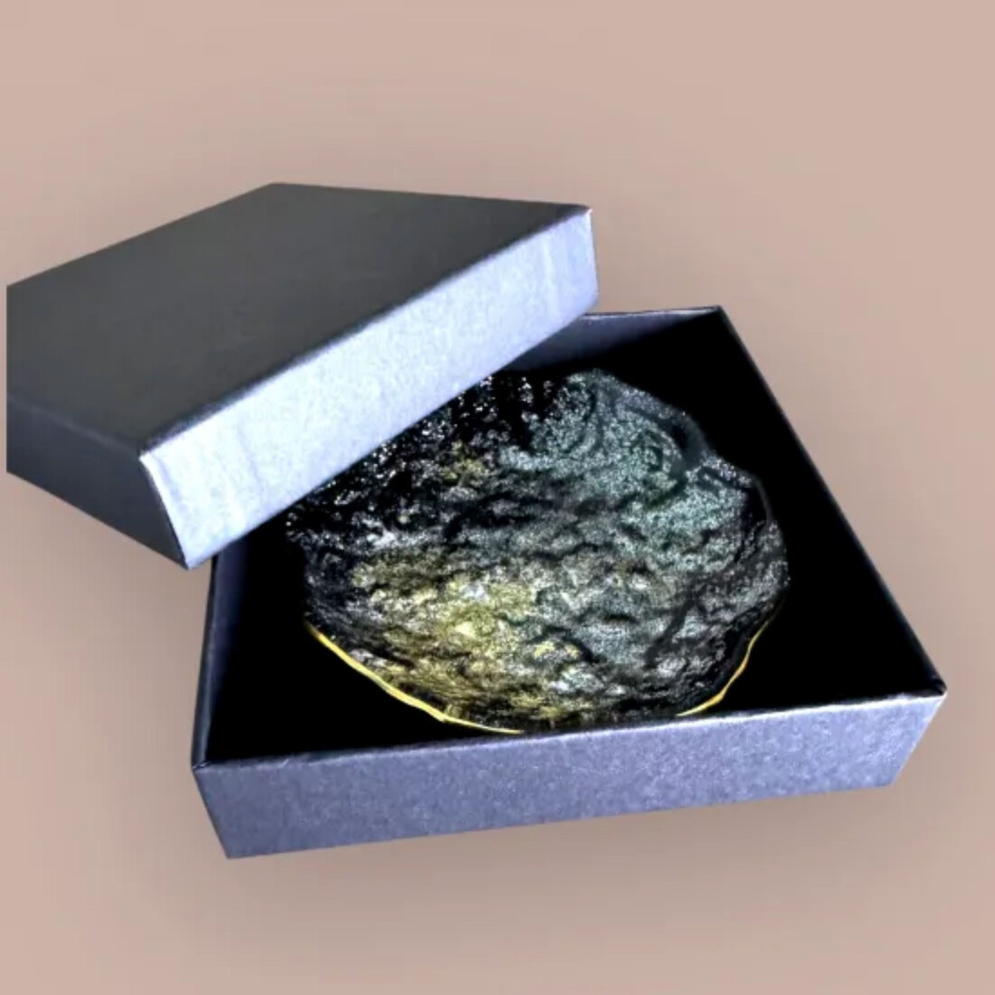 豆皿 口金ロック ラメブラック ［NF167］