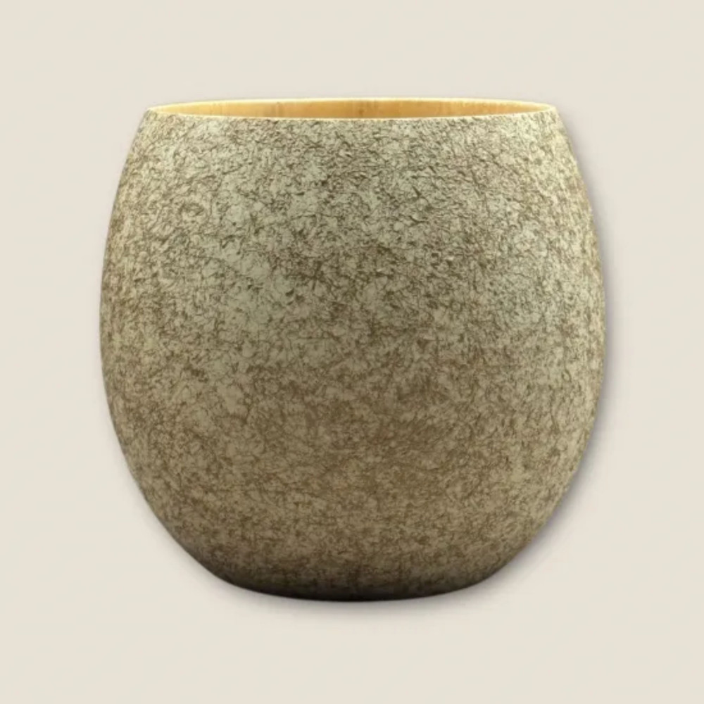 木製 エッグカップ 乱糸マット仕上げ 漆白［NF122］