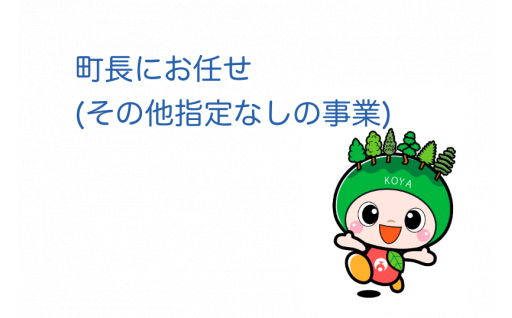 町長にお任せ（その他指定なしの事業）