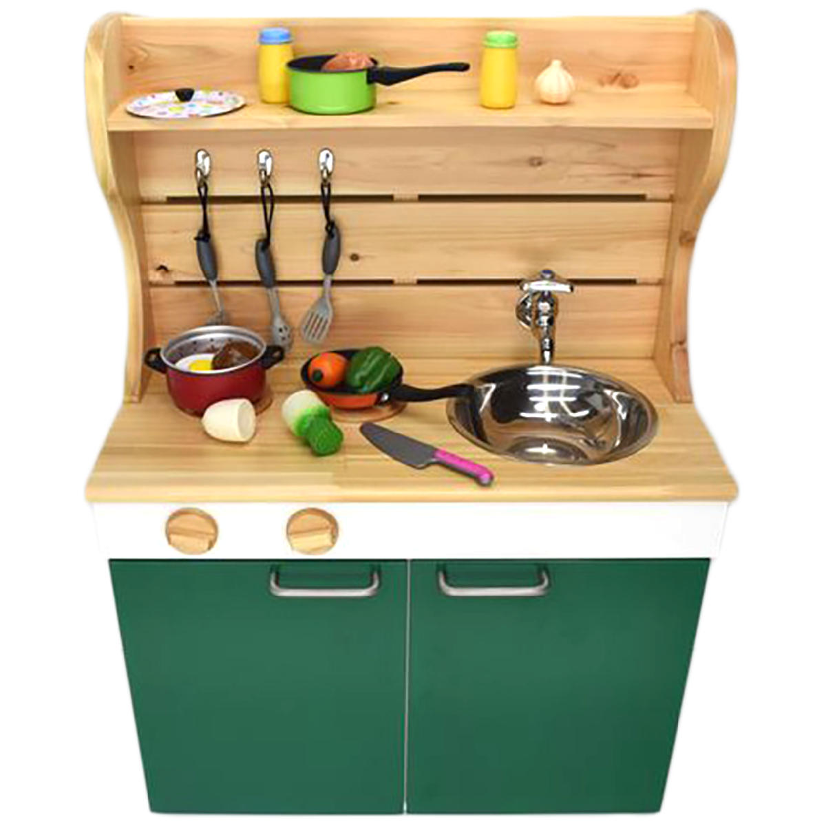 N6010_ままごとキッチンｗ590 緑