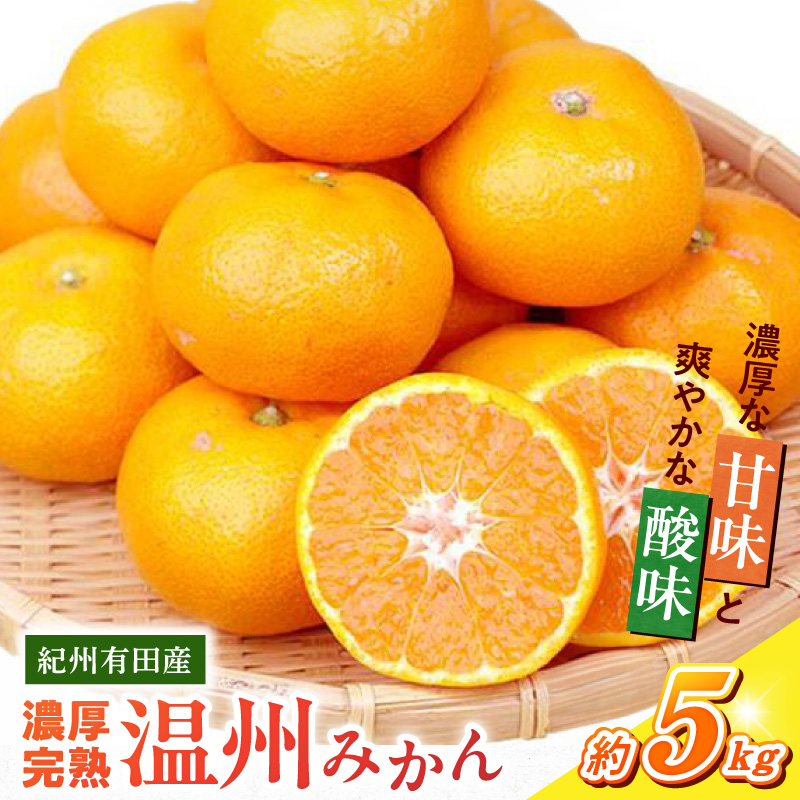 G7043_【2026年11月下旬より発送】紀州有田産 濃厚甘熟温州みかん 5kg