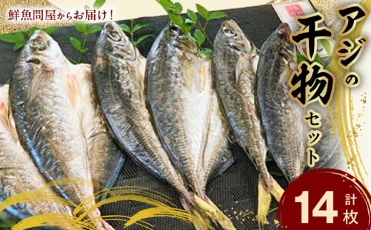 AD6003n_鮮魚問屋の アジの 干物セット (真あじ大4枚 真あじ小6枚 丸あじ4枚)