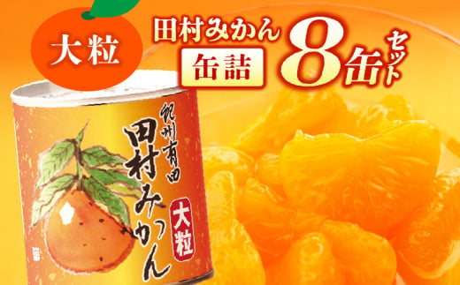 AY6004n_田村みかん 缶詰 8缶セット【フルーツ缶 フルーツ缶詰 みかん 有田みかん 和歌山産】
