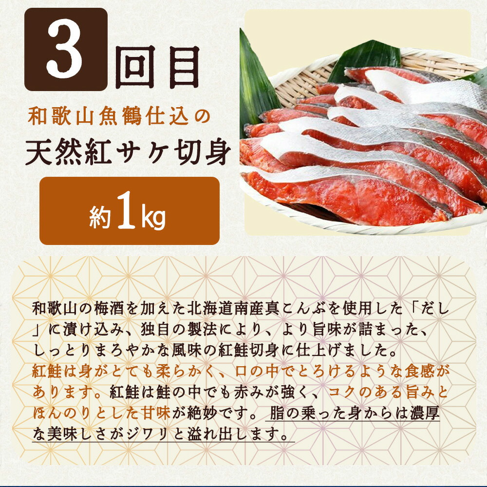 G60-T36_【定期便 全3回】魚鶴商店が選ぶ人気お魚E(銀鮭切身・サバフィレ・紅鮭切身)