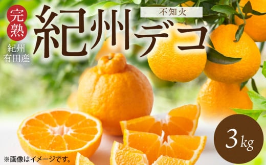 G7360_【2026年先行予約】デコポン 紀州デコ 3kg 完熟 濃厚 国産 紀州 有田 不知火 柑橘 果物 果実 フルーツ 柑橘の王様 まろやか 甘い ジューシー コク プリプリ 果肉 お取り寄せ 和歌山県 湯浅町 送料無料