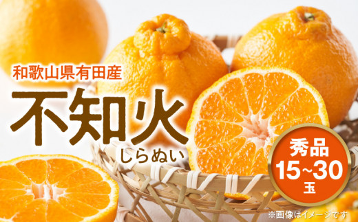U6306_【2026年先行予約】不知火 しらぬい(デコポンと同品種) 秀品 15～30玉 和歌山県有田産